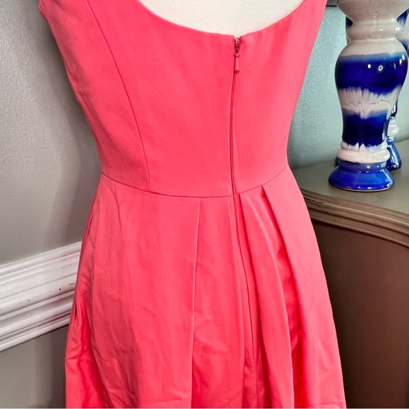 EUC Priscilla of Boston Size 4 Semi-Formal Dress Coral Pink with Pockets! - Picture 9 of 16